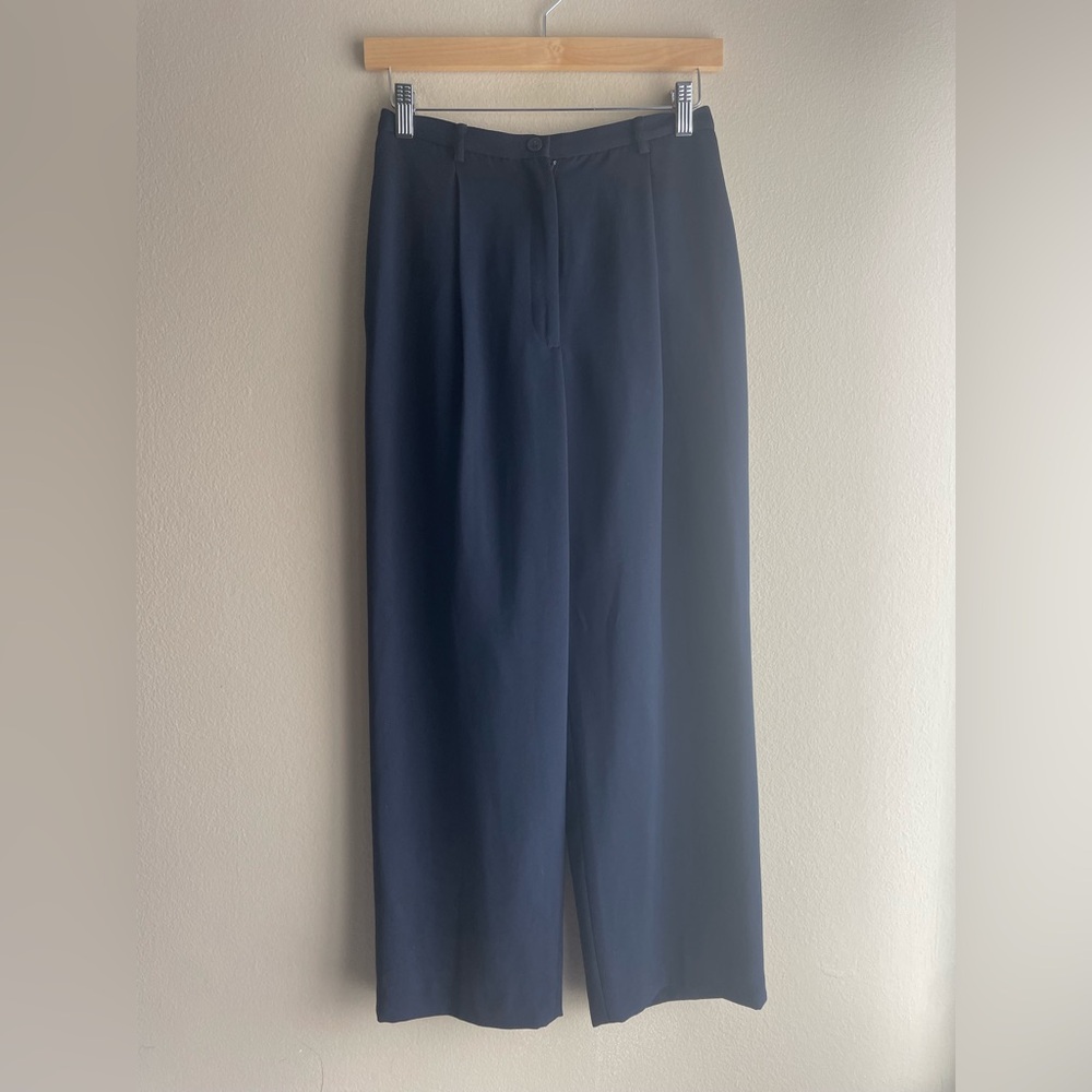 Chapter Club Women Blue Wide Leg Chino Pants Size 4